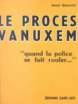 cover image of Le procès Vanuxem